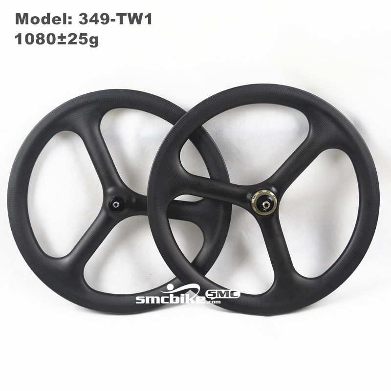 SMC 16" 349 Tri-spokes Carbon Wheelset for Brompton 2-Speed 