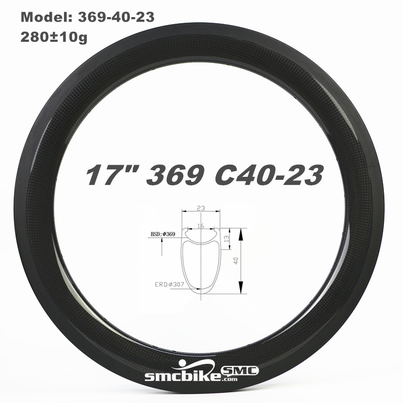 SMC 369-C40-23 17" 369 40MM Deep 23mm Wide Carbon Fiber Rim