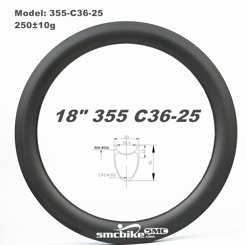 SMC 355-C36-25 18" 355 36MM Deep 25mm Wide Carbon Fiber Rim