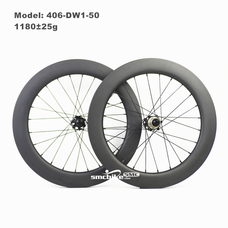 SMC 20" 406 50MM Tubeless Carbon Wheelset for Disc Brake Bike Birdy Bike 