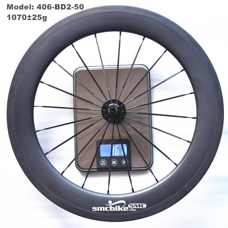 SMC 20" 406 Carbon Wheelset for Birdy Bike Rim Brake Tubeless
