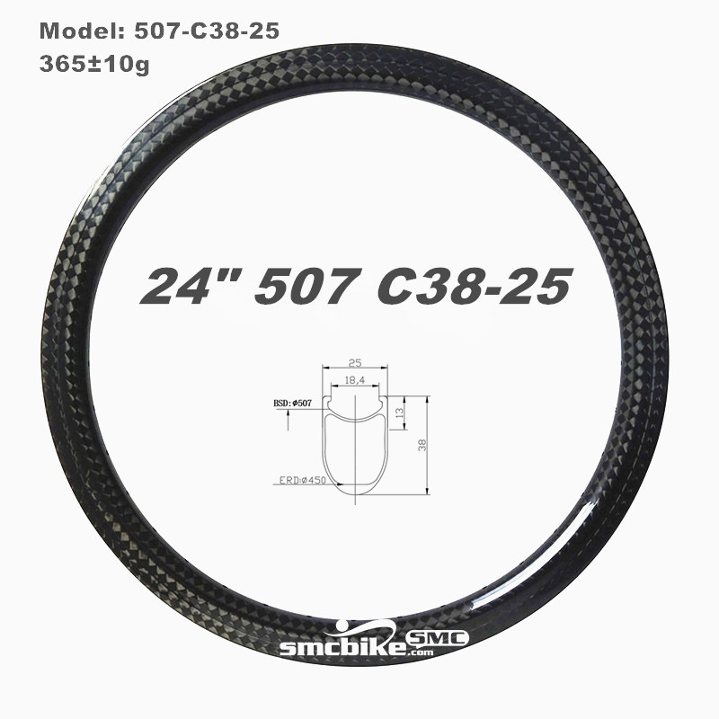 SMC 24 507 38MM Deep 25mm Wide Carbon Rim