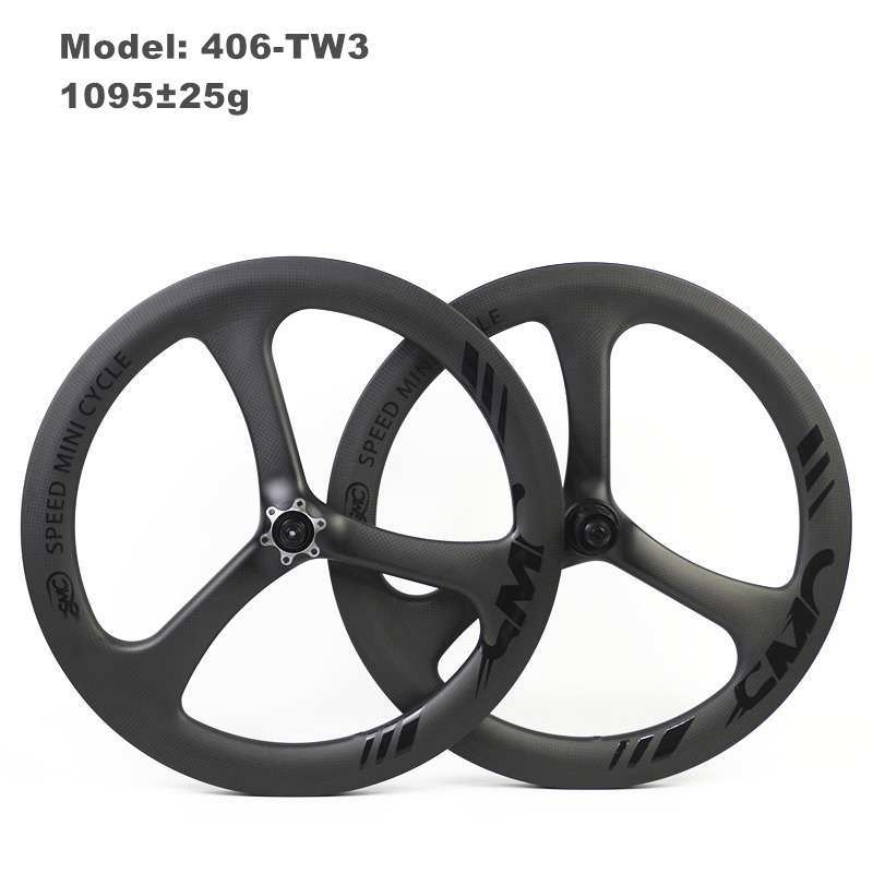 SMC Govan 406-TW3 20" 406  Tri-spokes Carbon Wheels for Birdy Folding Bike