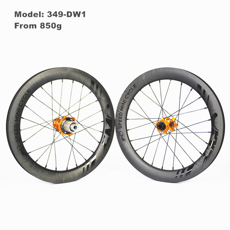 SMC-349-DW1 16" 349 Custom Carbon Wheels for Folding Bike 11/12-speed
