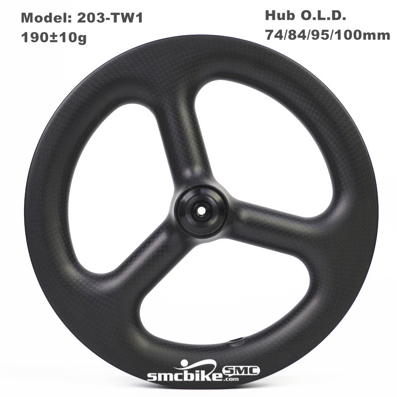 SMC 203-TW1 12" 203 Tri-Spokes Carbon Wheel for Strider Balance Bike