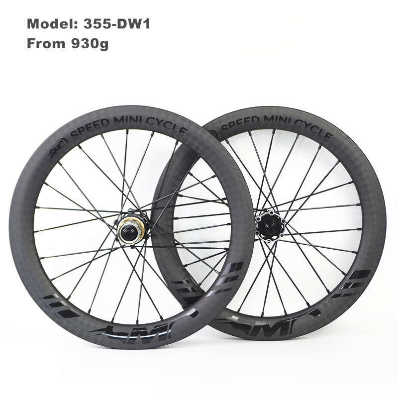 SMC-355-DW1 18" 355 Carbon Wheelset for Birdy Bike Folding Bike Disc Brake