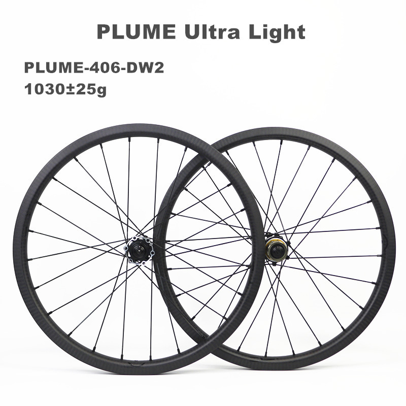 Plume Ultra light 20 inch 406 Carbon Wheels for Disc Brake Bike Birdy Bike XDR