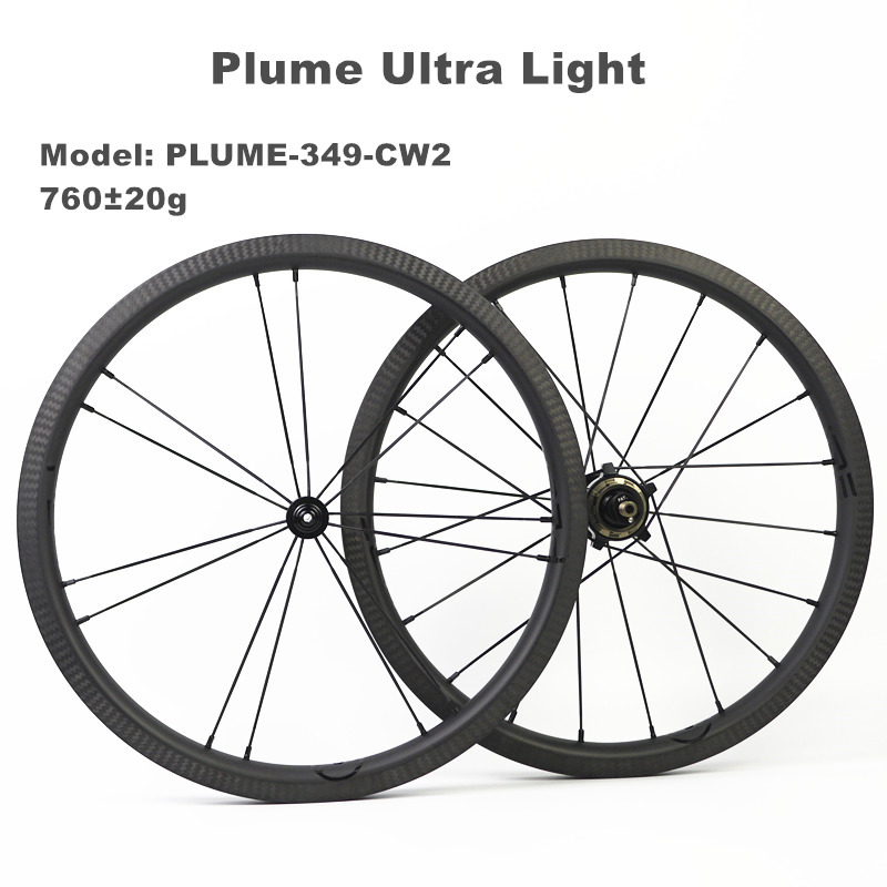 Plume Ultra light 16 inch 349 Carbon Wheels for Brompton 2 3 4 speed 7 speed SMC Bike