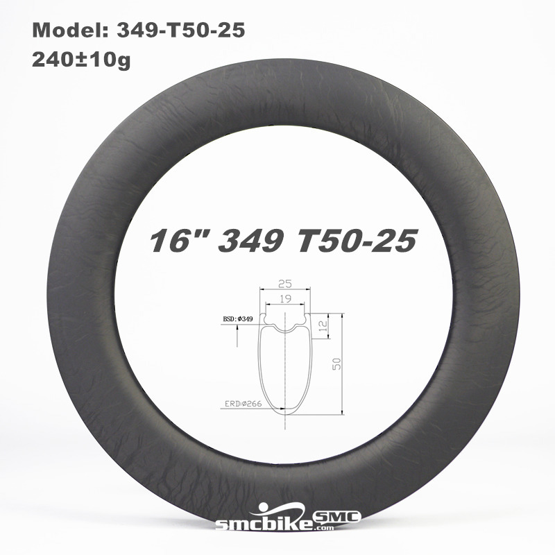 SMC 16inch 349 50MM Carbon rim