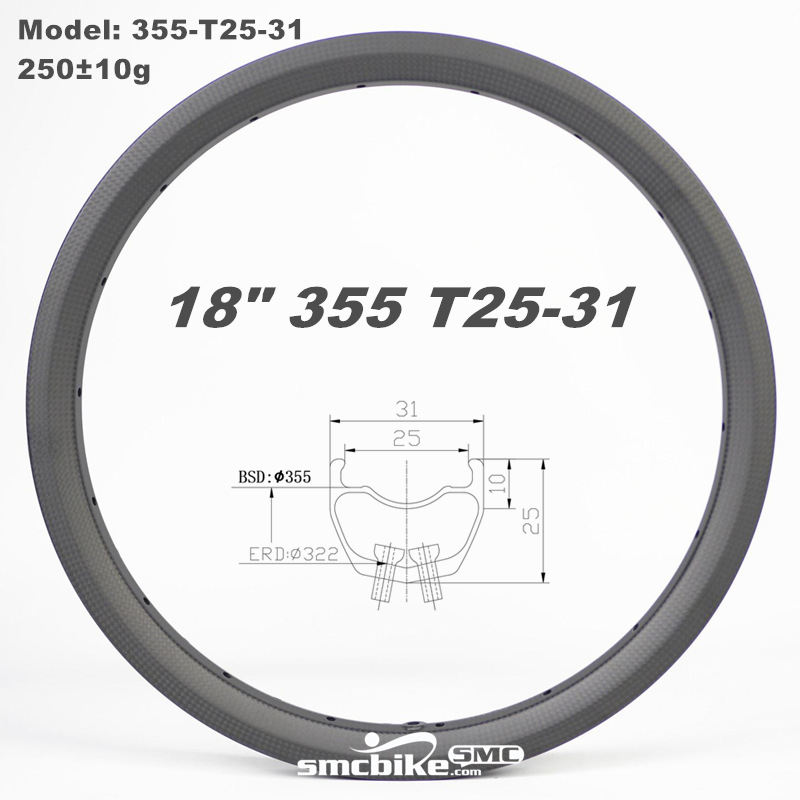 SMC 18inch 355 carbon rim