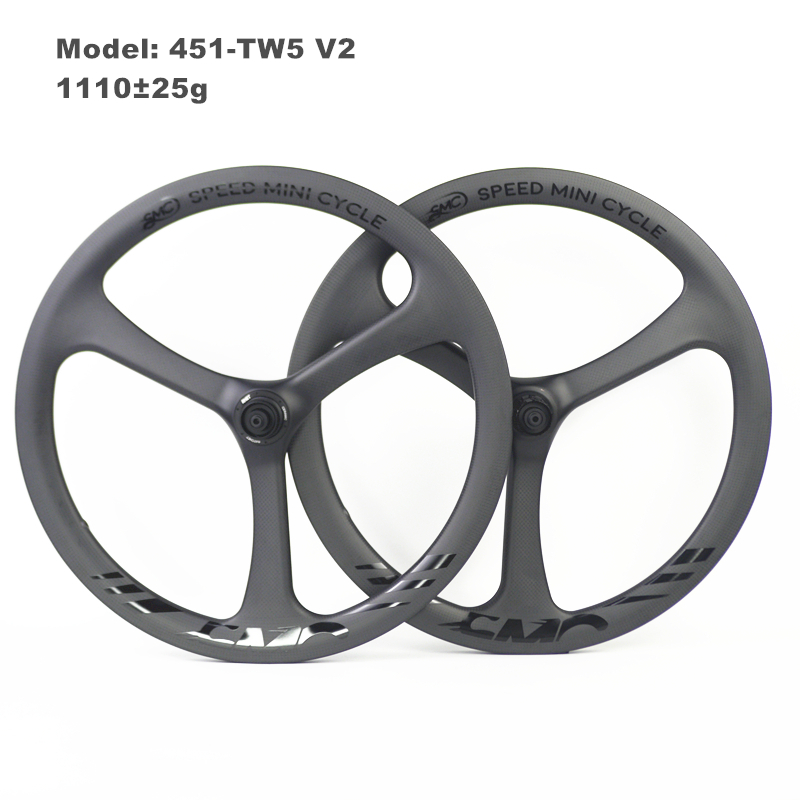 SMC 20inch 451 Tri-spokes carbon wheelset