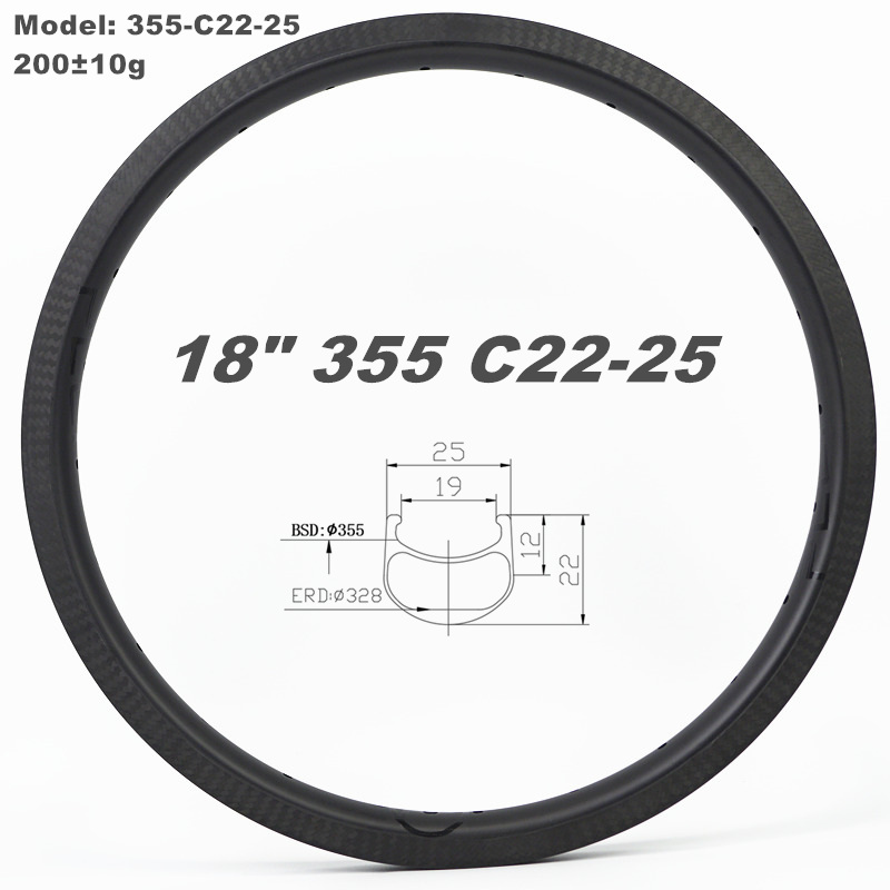 SMC 18inch 355 carbon rim